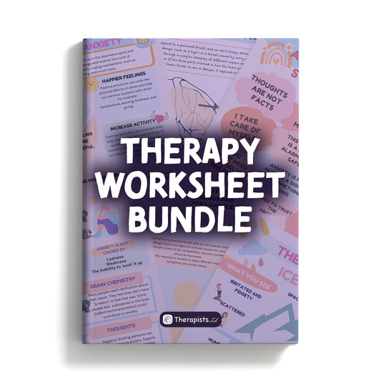 Therapy worksheet bundle 2024